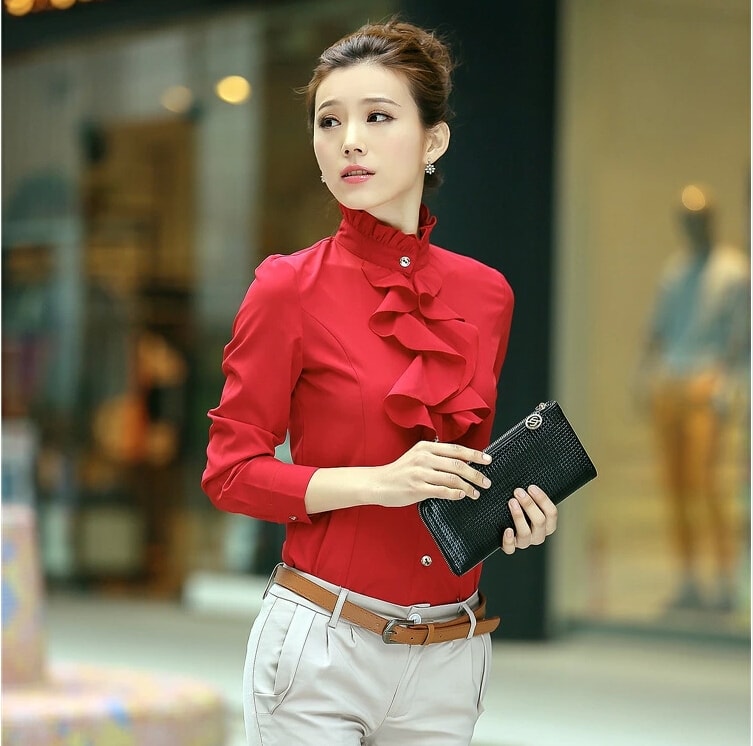 Kemeja Blus BL2780 Red