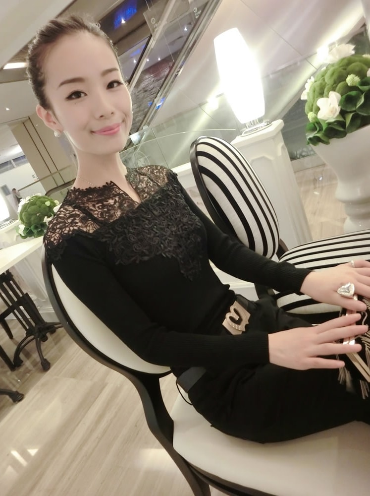 Crochet Blouse BL2846 Black