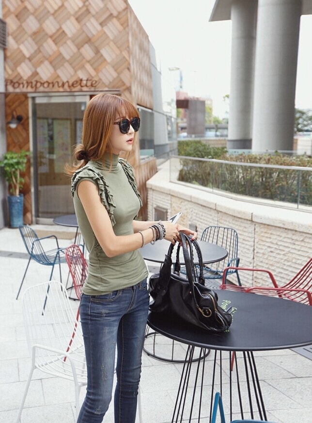 Blouse BL2849 Army Green