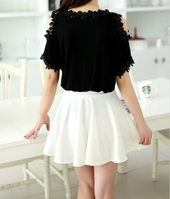 Lace Blouse BL2875 Black