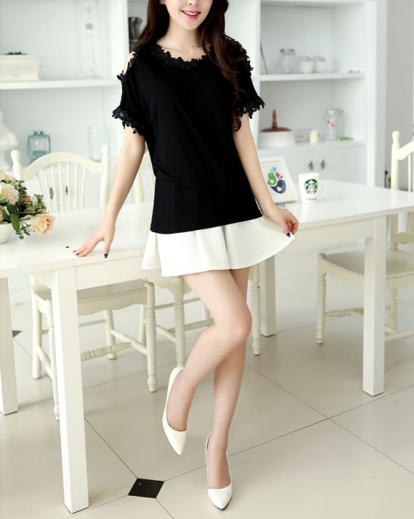 Lace Blouse BL2875 Black