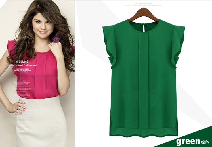 Chiffon Blouse BL2879 Green