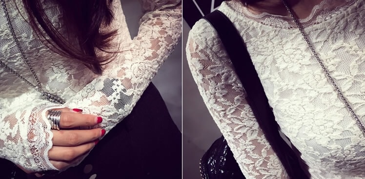 Lace Blouse BL2891 White