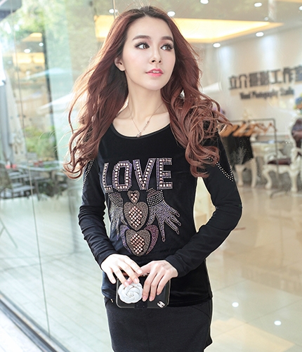 Velvet Blouse BL2910 Black