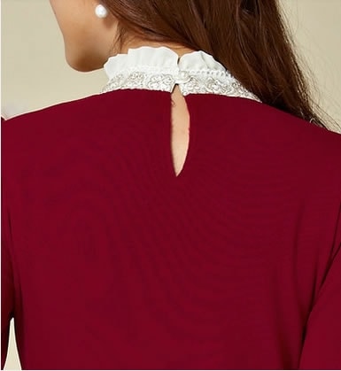 Lace Blouse BL2912 Red