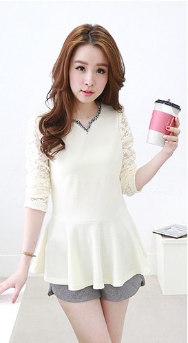 Lycra Blouse BL2913 White