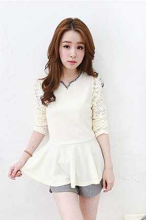 Lycra Blouse BL2913 White