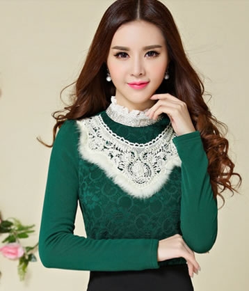 Lace Blouse BL2915 Green