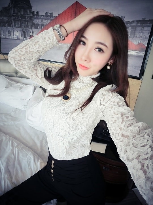 Lace Blouse BL2918 White