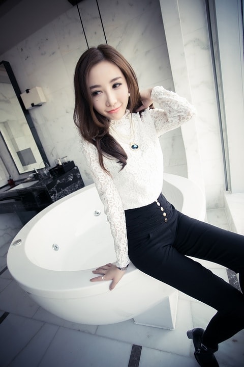 Lace Blouse BL2918 White