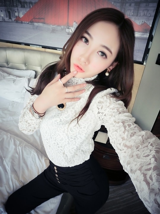 Lace Blouse BL2918 White