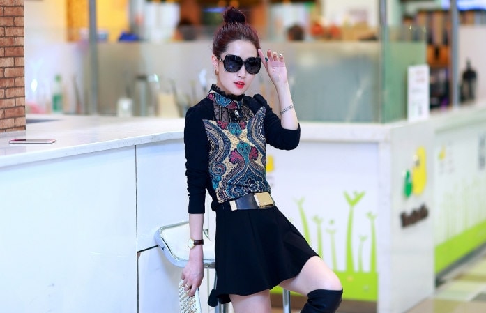 Soft Satin Blouse BL2928 Black