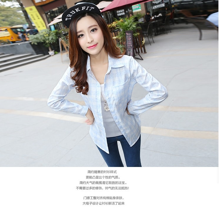 Kemeja Korea BL2933 Blue