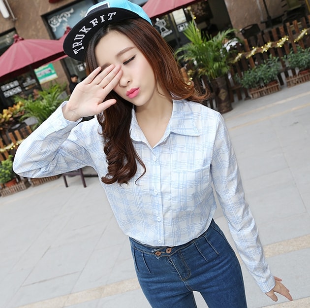 Kemeja Korea BL2933 Blue