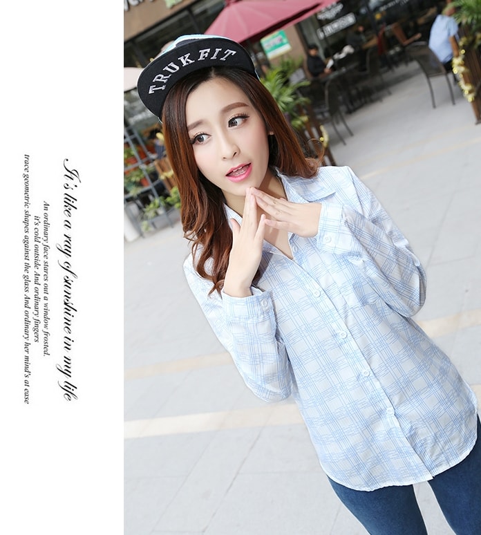 Kemeja Korea BL2933 Blue