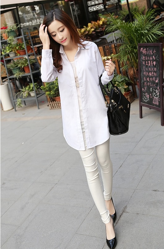 Kemeja Korea BL2936 White