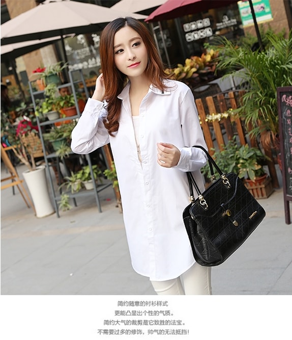 Kemeja Korea BL2936 White