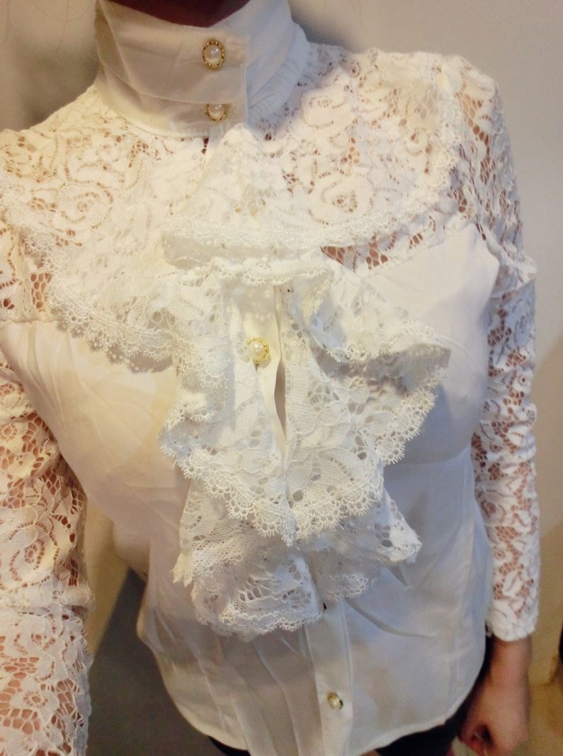 Lace Blouse BL2942 White