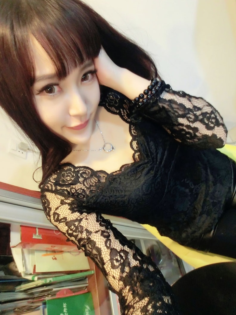 Lace Blouse BL2944 Black