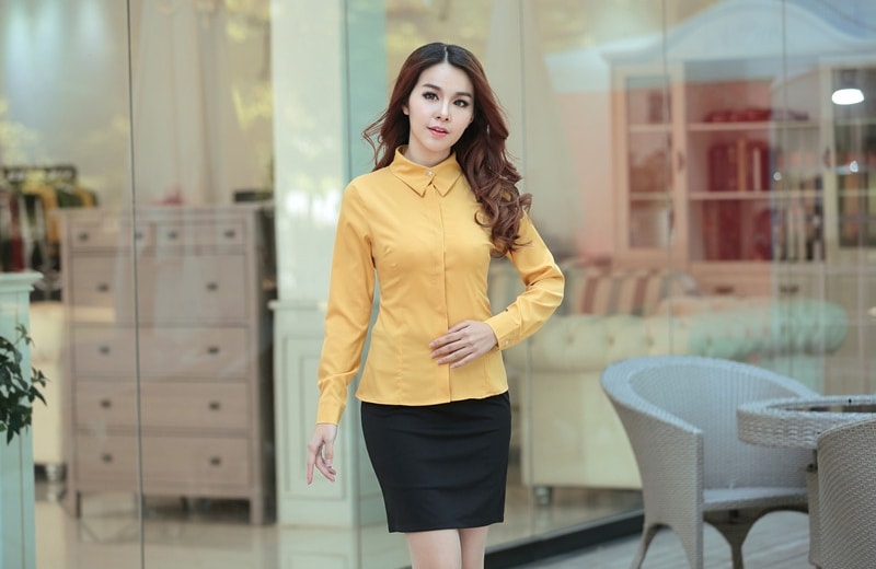 Kemeja Korea BL2949 Gold