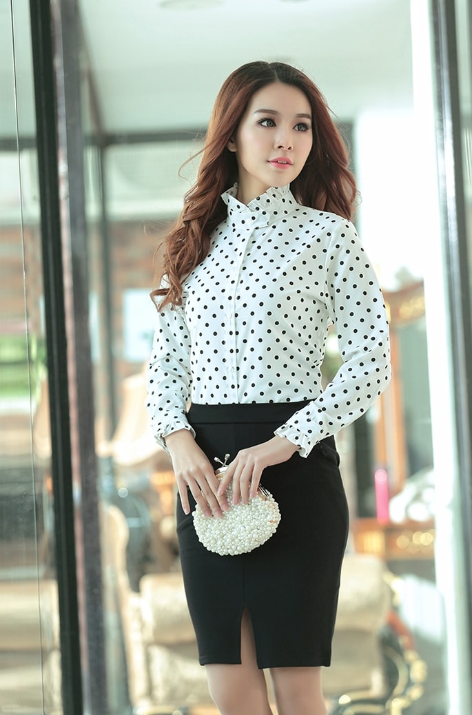 Kemeja Korea BL2951 White