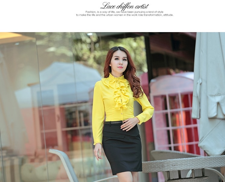 Kemeja Blouse BL2956 Yellow