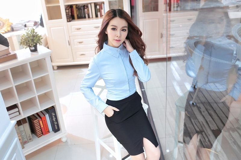 Kemeja Korea BL2959 Blue