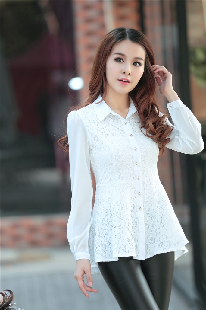 Kemeja Lace BL2964 White