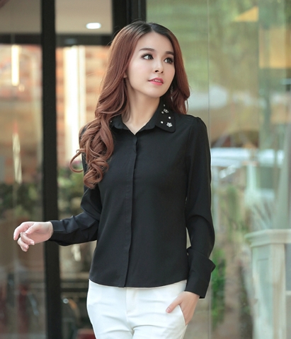 Kemeja Chiffon BL2967 Black