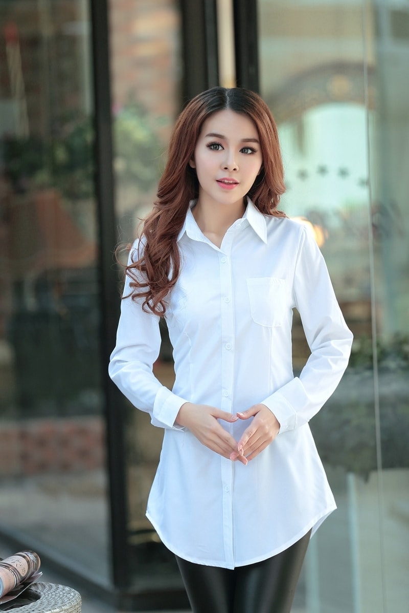 Kemeja Korea BL2982 White