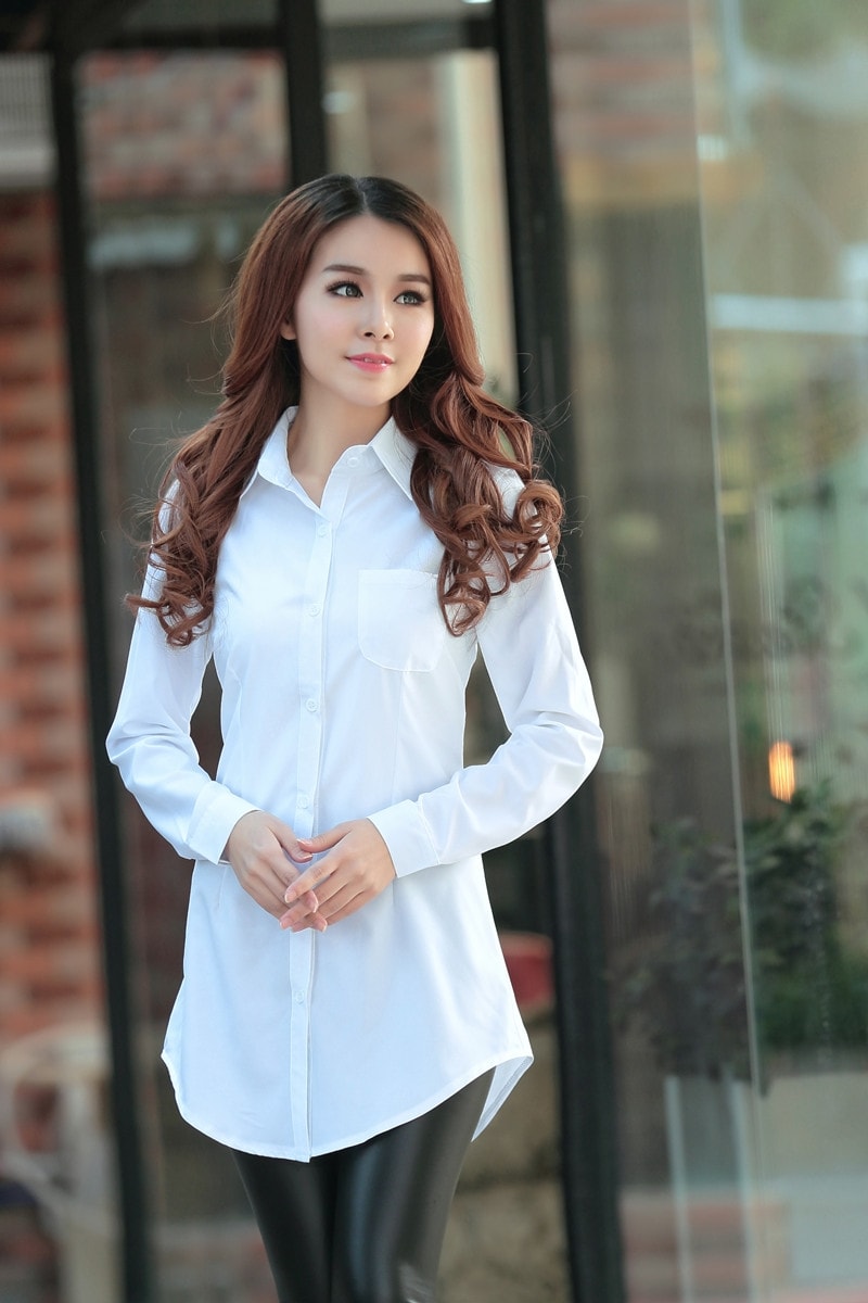 Kemeja Korea BL2982 White