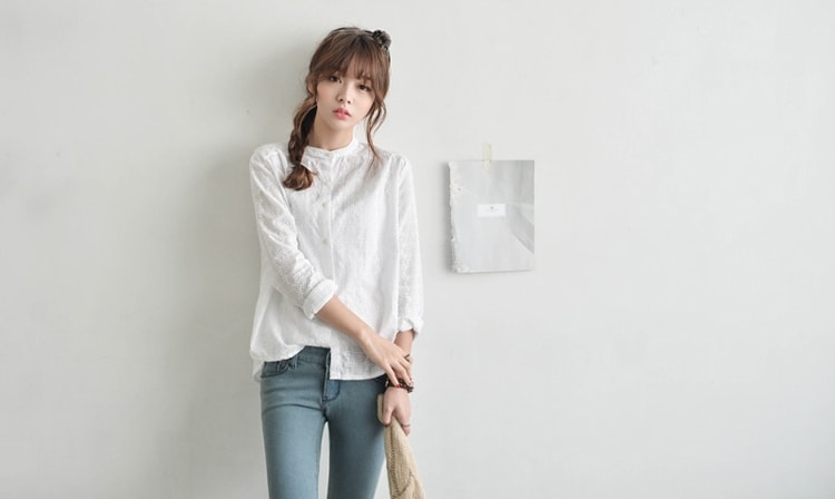 Cotton Blouse BL2984 White