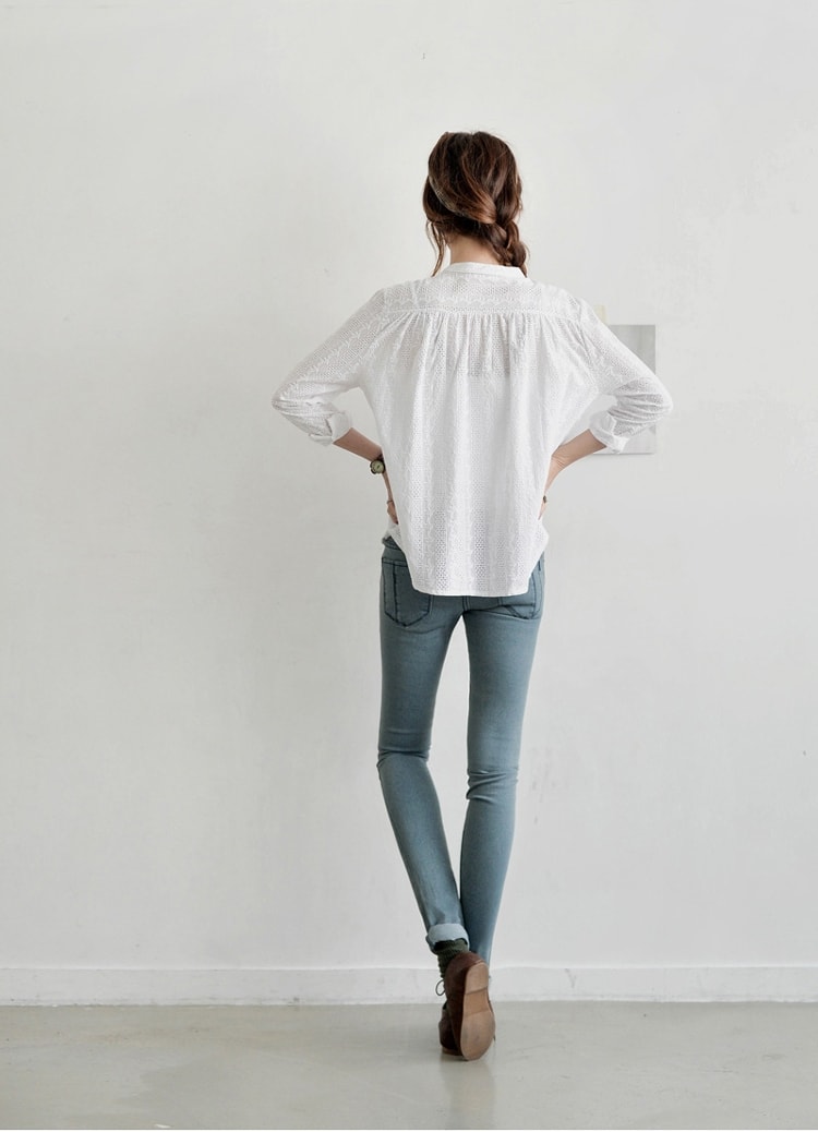 Cotton Blouse BL2984 White