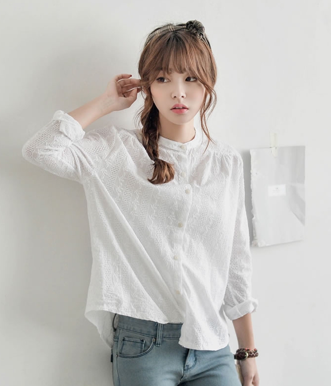 Cotton Blouse BL2984 White