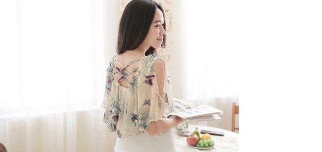 Butterfly Blouse BL2985 White