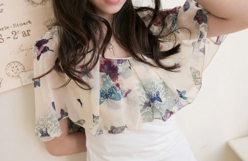 Butterfly Blouse BL2985 White