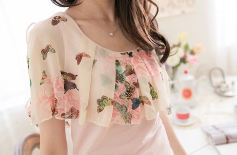 Butterfly Blouse BL2987 Pink