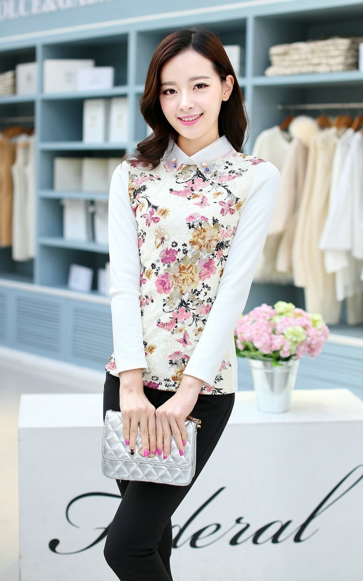 Lace Blouse BL2991 White