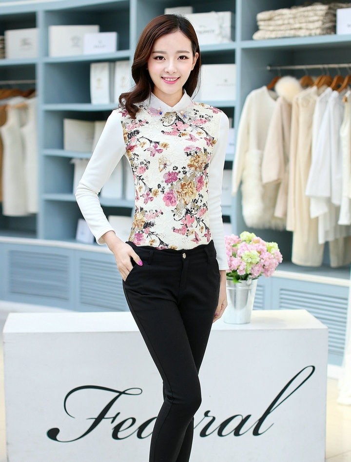 Lace Blouse BL2991 White