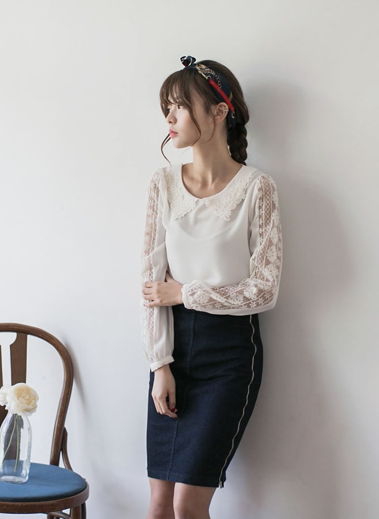 Chiffon Blouse BL2994 White