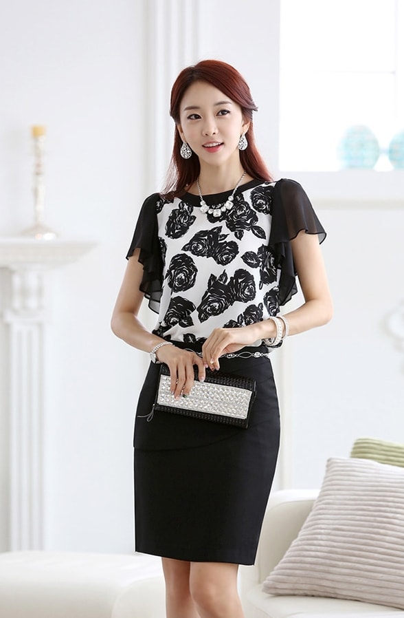 Chiffon Blouse BL2995 Black