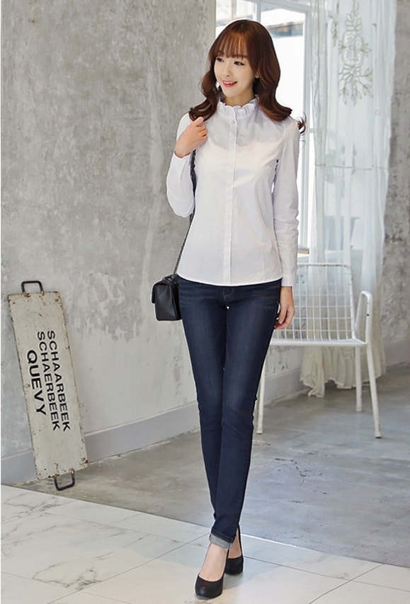 Cotton Blouse BL3003 White