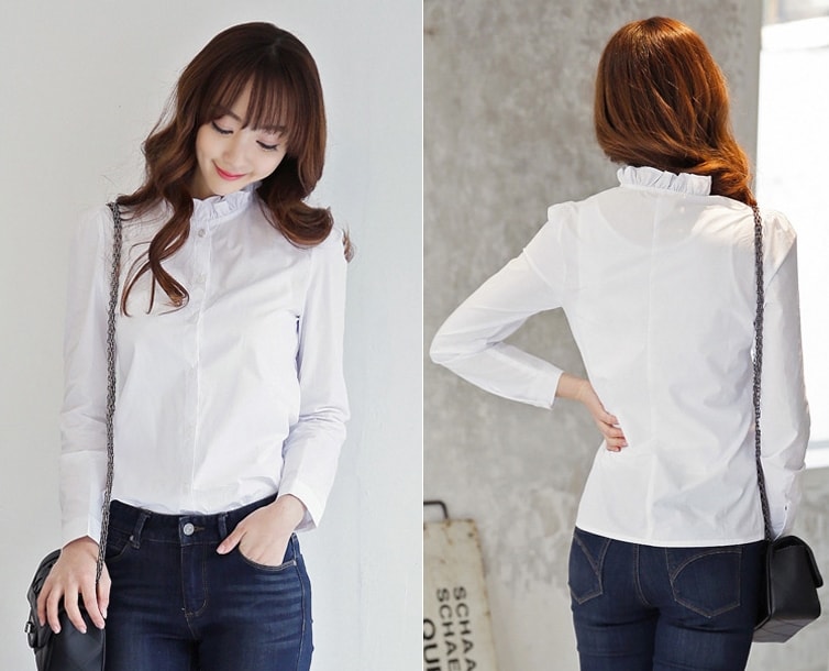 Cotton Blouse BL3003 White