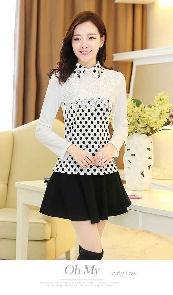 Elegant Lace BL3009 Black Dot