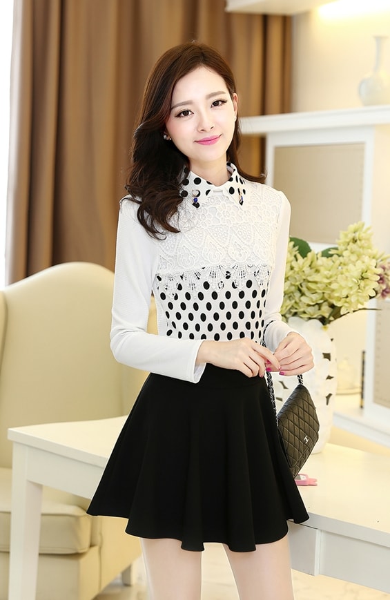 Elegant Lace BL3009 Black Dot