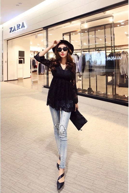 Blouse Lace BL3020 Black