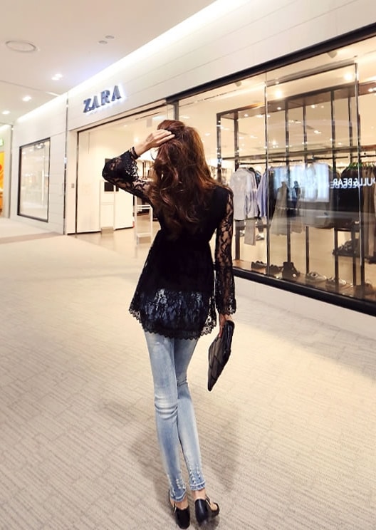 Blouse Lace BL3020 Black