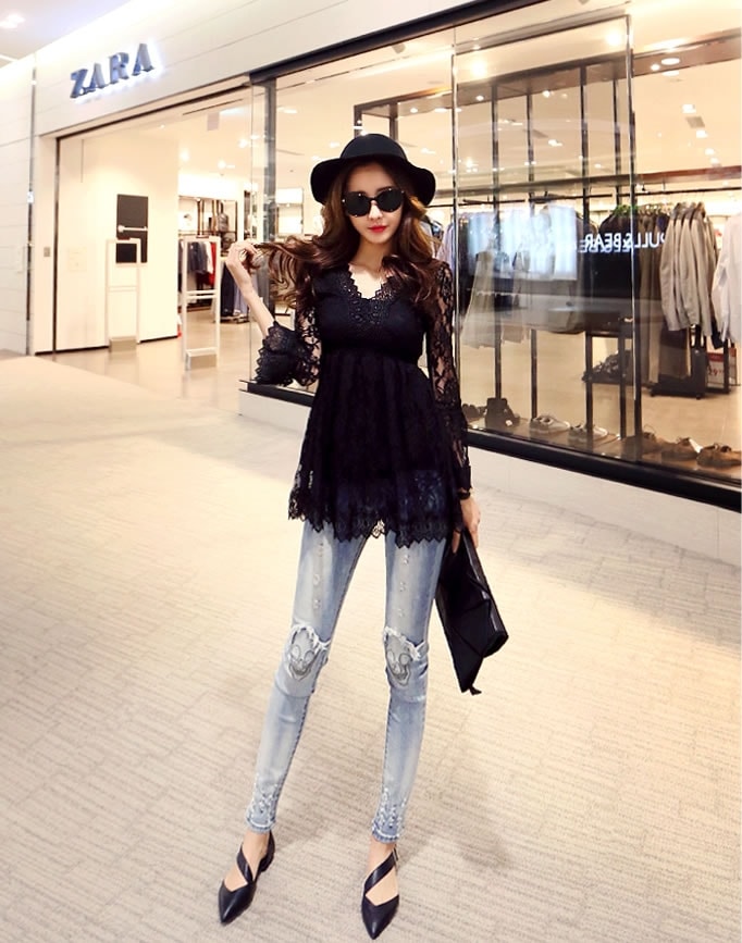 Blouse Lace BL3020 Black