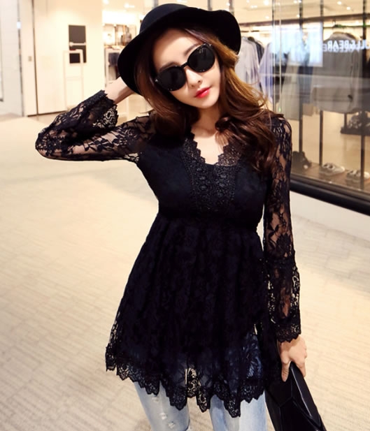 Blouse Lace BL3020 Black