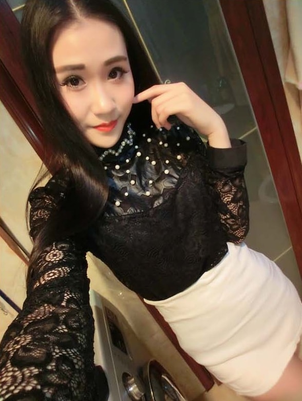 Lace Blouse BL3025 Black